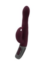 TITANZ 8.5" SILICONE RECHARGEABLE VIBRATOR IN RUBINE RED - Image 4