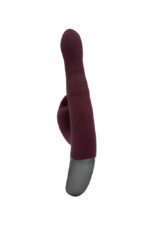 TITANZ 8.5" SILICONE RECHARGEABLE VIBRATOR IN RUBINE RED - Image 7