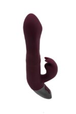 TITANZ 8.5" SILICONE RECHARGEABLE VIBRATOR IN RUBINE RED - Image 9