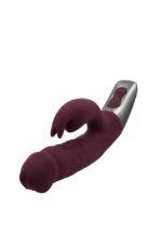 TITANZ 7" SILICONE RECHARGEABLE VIBRATOR IN RUBINE RED - Image 3