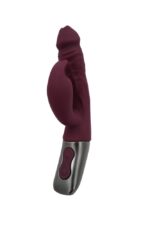 TITANZ 7" SILICONE RECHARGEABLE VIBRATOR IN RUBINE RED - Image 4