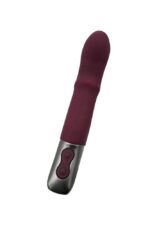 TITANZ 7" SILICONE RECHARGEABLE VIBRATOR IN RUBINE RED - Image 2