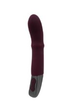 TITANZ 7" SILICONE RECHARGEABLE VIBRATOR IN RUBINE RED - Image 4