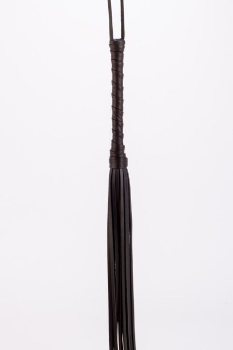 Calf Leather Handle Saddle Leather Tails Black