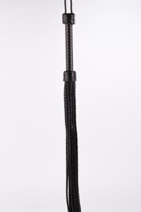 Kid Handle Kid Leather Braided Tails Black