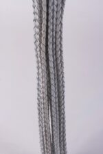 Kid Handle Kid Leather Braided Tails White - Image 5