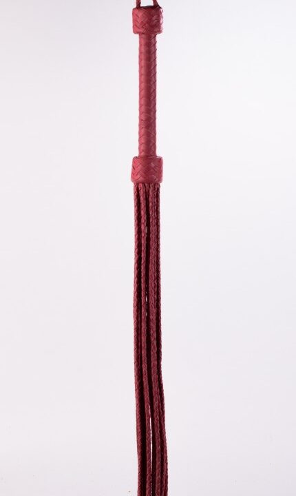 Kid Handle Kid Leather Braided Tails Pink
