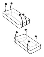 Wraparound Mattress Restraints  Black - Image 3