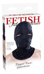 Zipper Face Hood  Black