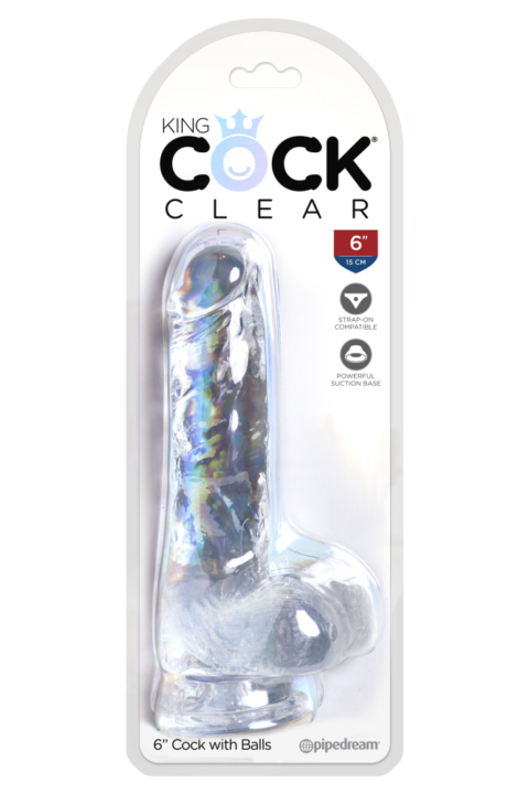 6" with balls Clear