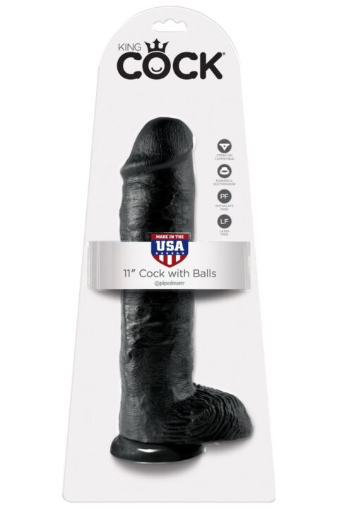 11" Cock with Balls Black