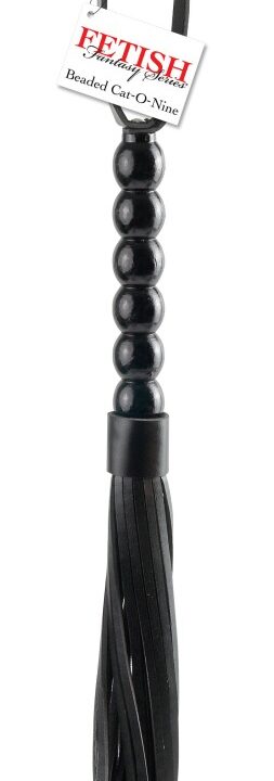 Beaded Cat-o-Nine Tails  Black