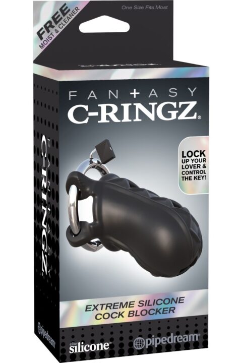 Extreme Silicone Cock Blocker  Black