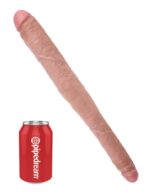 16" Tapered Double Dildo  Light - Image 3