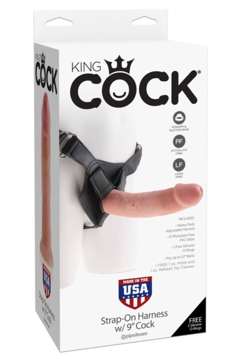 Strap on Harness with 9" Cock  Light