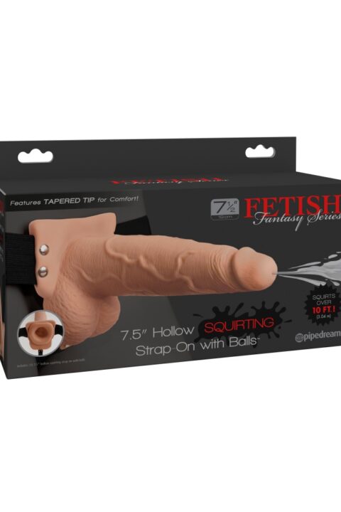 7" Squirting Hollow Strap-on Light/Black