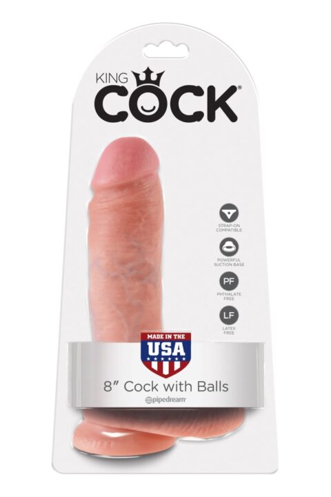 8" Cock with Balls  Light