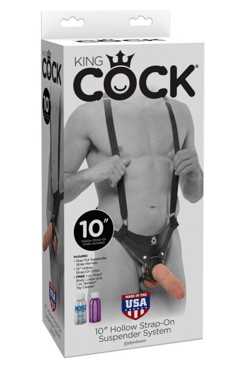 10" Hollow Strap On Suspender System Light/Black