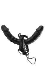 Vibrating Double Delight Strap-On  Black - Image 3