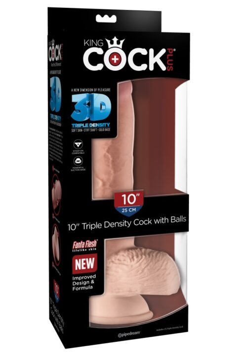 10" Triple Density Cock with Balls Light
