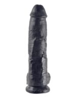 10" Cock with Balls  Black - Image 2