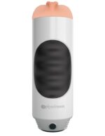 Mega Grip Vibrating Stroker Pussy  White/Black/Light - Image 2