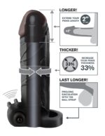 Vibrating Real Feel 2" Extension  Black - Image 3