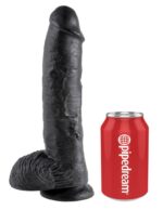 10" Cock with Balls  Black - Image 3