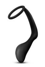 ANAL ADVENTURES COCK RING PLUG BLACK - Image 2