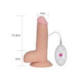 7.5" The Ultra Soft Dude - Vibrating Flesh - Image 7
