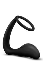 ANAL ADVENTURES COCK RING PLUG BLACK - Image 3