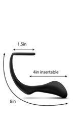 ANAL ADVENTURES COCK RING PLUG BLACK - Image 6