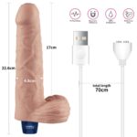 9" REAL SOFTEE Rechargeable Vibrating Dildo(Flesh) - Image 7