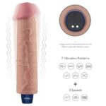 9.5" REAL SOFTEE Rechargeable Vibrating Dildo(Flesh) - Image 6