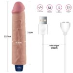 9.5" REAL SOFTEE Rechargeable Vibrating Dildo(Flesh) - Image 7