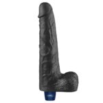 10" REAL SOFTEE Rechargeable Vibrating Dildo(Black) - Image 8
