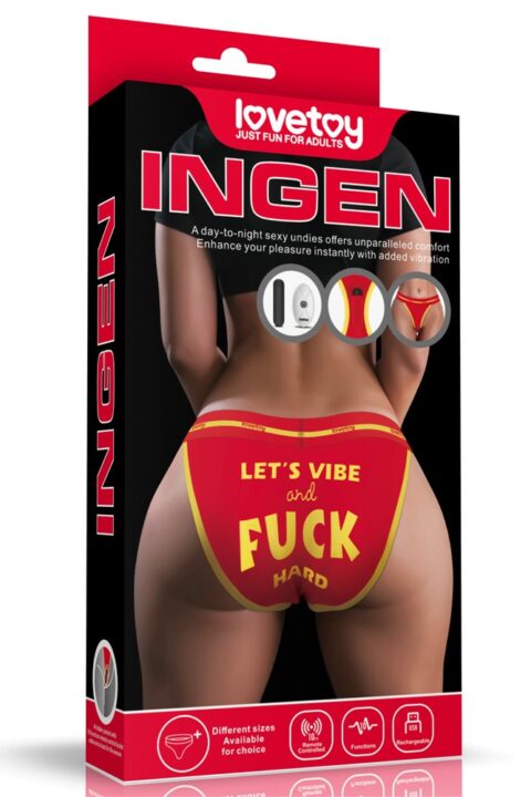 Printed Vibrating Sexy Panties XL/2XL (34 - 38 inch waist)