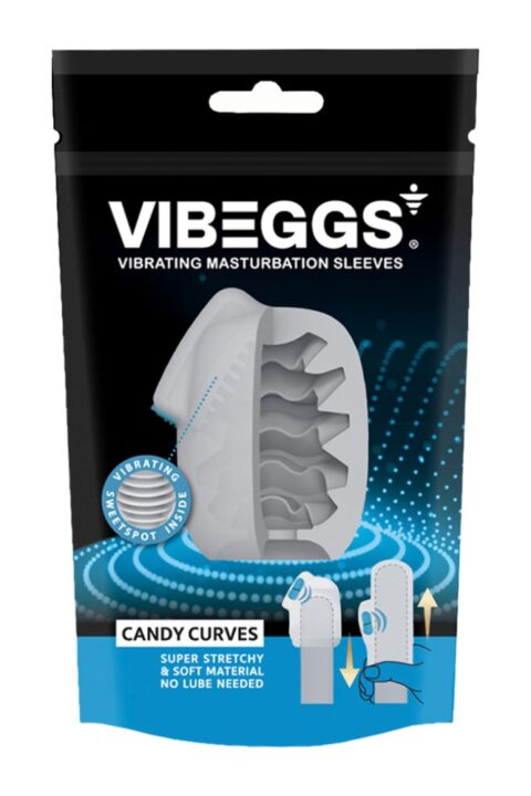 VIBEGGS - Candy Curves - Vibrating Masturbation Sleeve - White