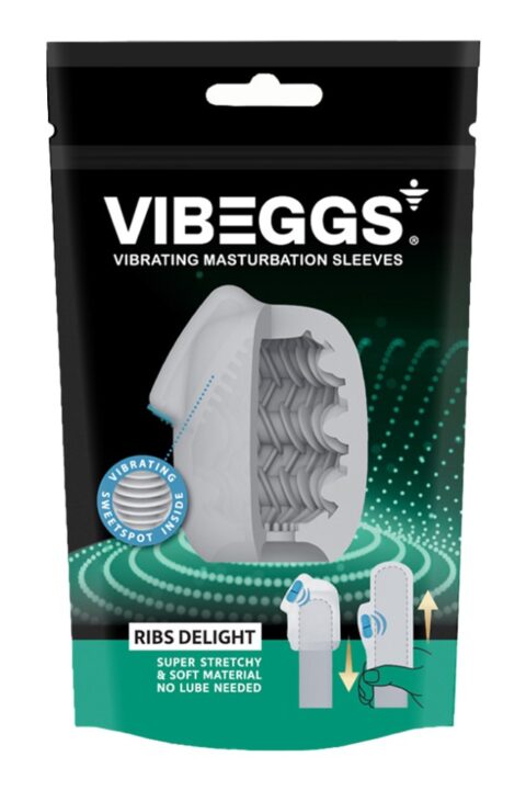VIBEGGS - Ribs Delight - Vibrating Masturbation Sleeve - White