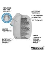 VIBEGGS - Ribs Delight - Vibrating Masturbation Sleeve - White - Image 3