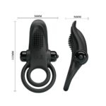 Pretty Love Vibrant Penis Ring Black - Image 5