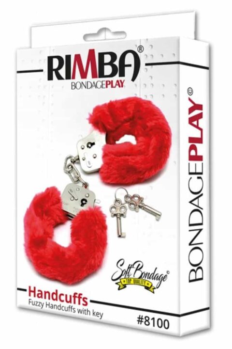 Police Handcuffs With Soft Red Fur