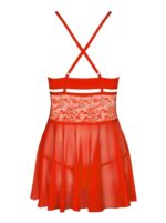 838-BAB-3 babydoll & thong red  S/M - Image 4