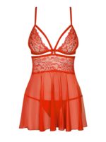 838-BAB-3 babydoll & thong red  S/M - Image 3