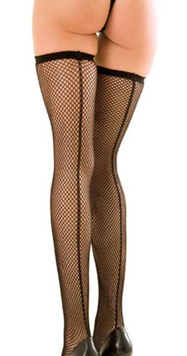 Fishnet Thigh High w. Backseam