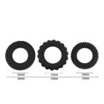 Titan 3 in 1 Silicone Rings Black - Image 5