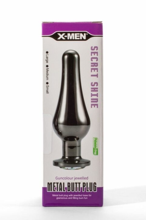 X-Men Secret Shine Gun Colour Jewelled Metal Butt Plug L