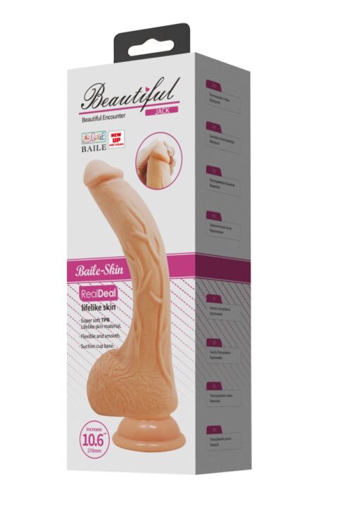 Beautiful Jack 10,6 " Vibrating Dildo