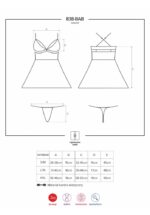 838-BAB-3 babydoll & thong red L/XL - Image 3