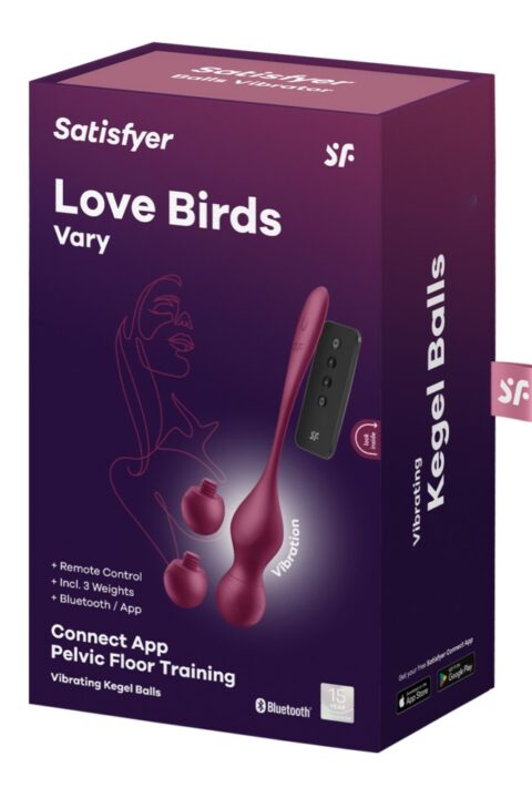 Love Birds Vary Connect App wine red